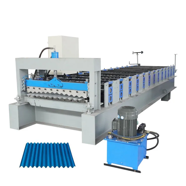 Glazed Tile Roof Sheet Making Machine Luxury Metal Wave Panel Cold Roll Forming Line PLC Control Factory Price