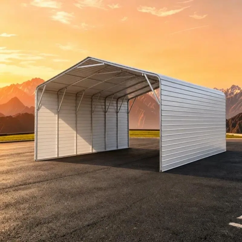 Heavy Duty Metal Carport Large Space Multi Parking Snow Resistant Outdoor Awning