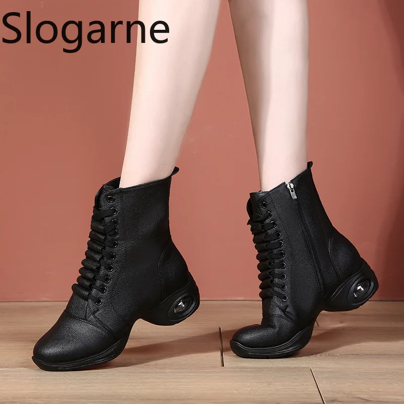 

Новинка 2025 года, танцевальные ботинки на воздушной подушке, женская обувь для латинского джаза, ботинки из мягкой кожи, современная обувь для джаза, вальса, танго, бальных танцев, социальных танцев