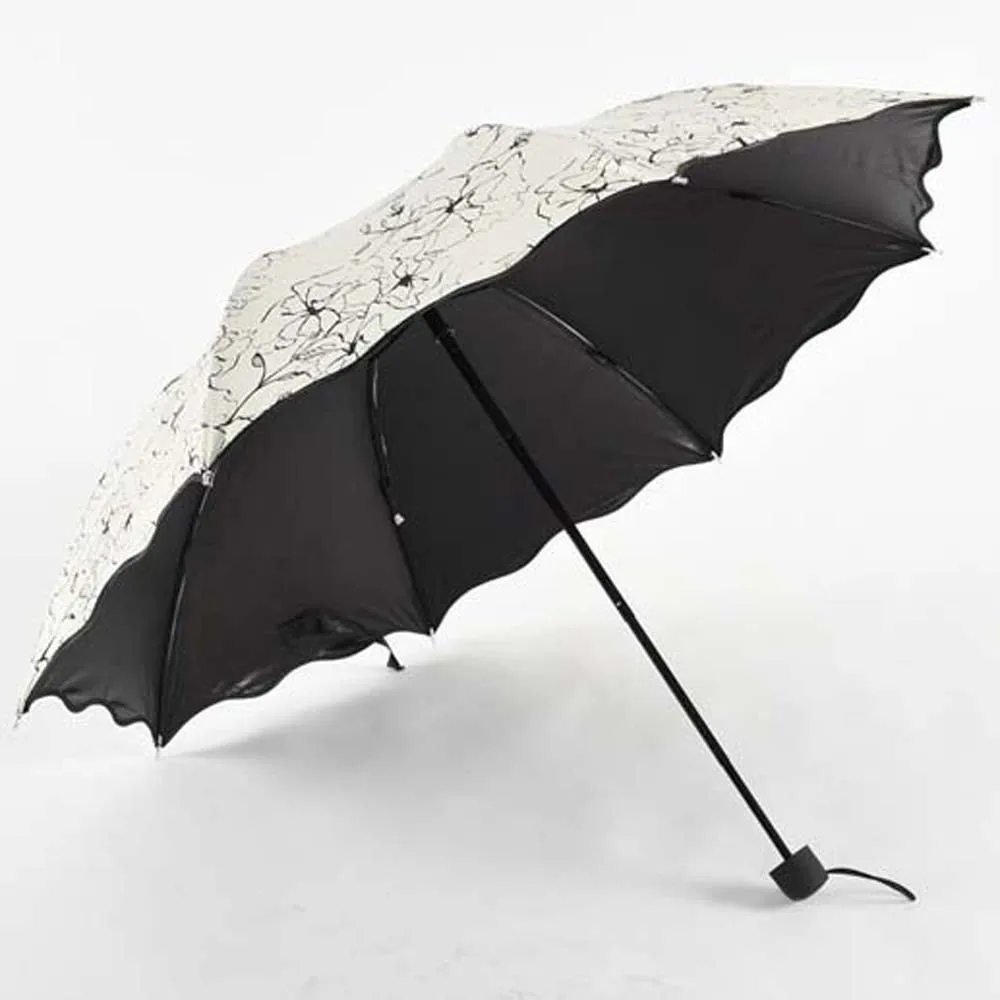 

Легкий зонт с принтом гибискуса в форме цветка, высококачественный складной зонт двойного назначения, утолщенный