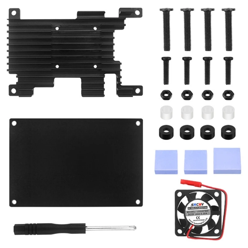 

Heatsink for Orange Pi 3 Lts Aluminum Alloy Shel with Quiet Cooling Fan Dropship