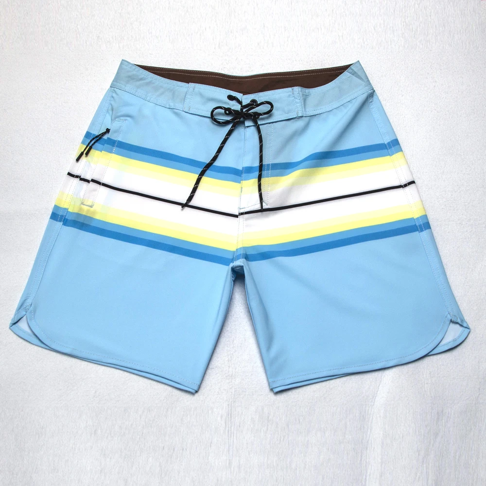 

New Summer Bermuda Resort Style Men's Boardshorts 4-way Stretch Quick-dry Waterproof Thin Beach Shorts Male Surf Swim Trunk