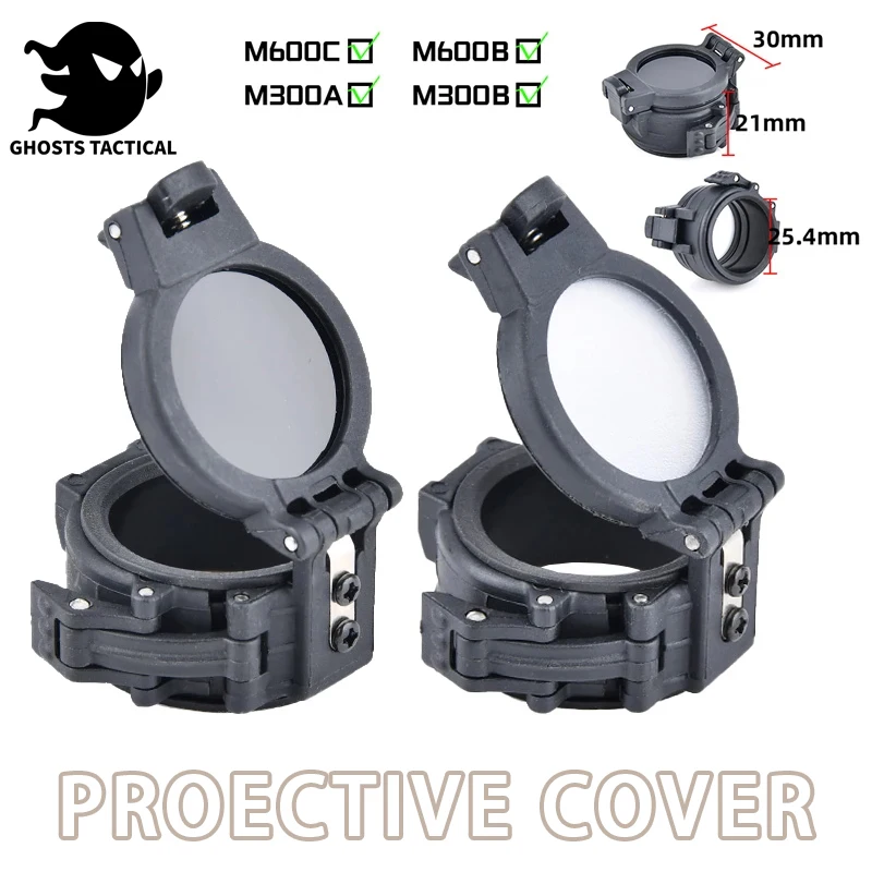 

Airsoft M600 M300 Tactical Flashlight IR Fill Protector Cover for M300B M600B M300C M600C Hunting Weapon Scout Light Accessoires