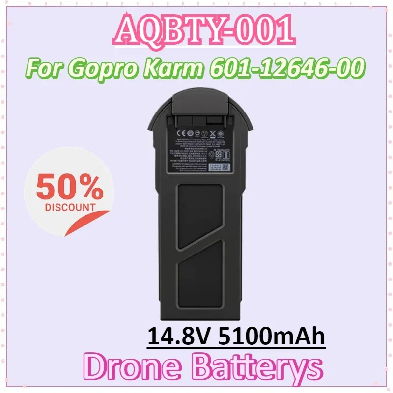 

AQBTY-001 14.8V 5100mAh Drone Batterys for Gopro Karm Drone 601-12646-00 Battery Rechargeable Batteries
