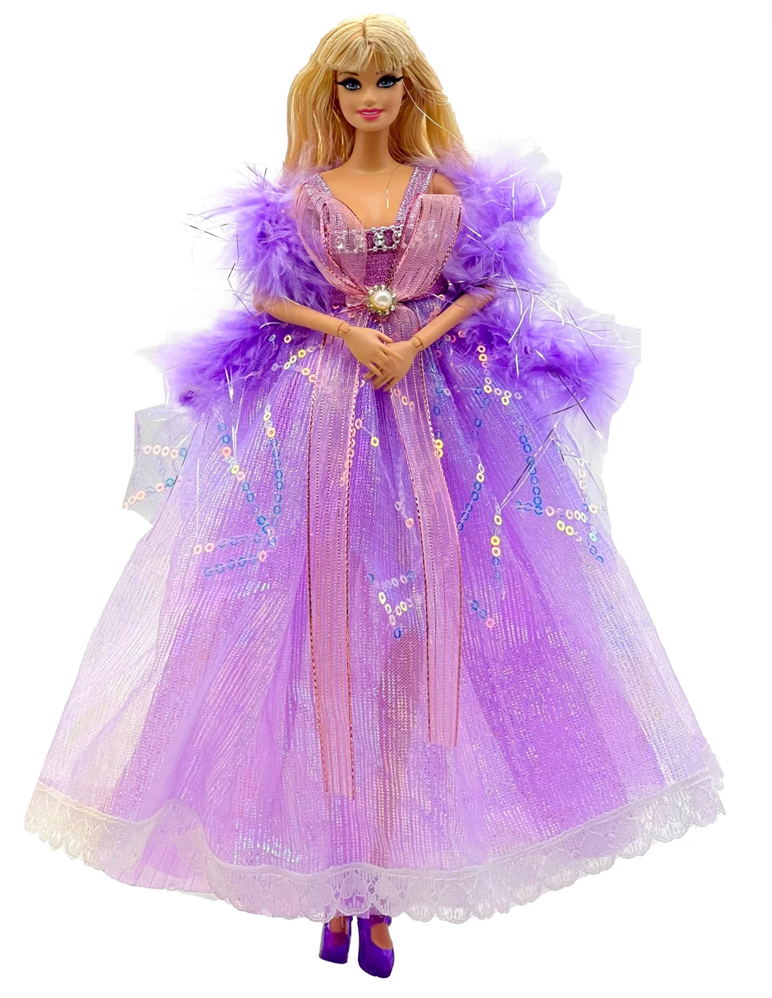1 Set Puppenzubehör Prinzessin Puppenkleid + Puppenschuhe für 11,5 Zoll 30 cm Puppenkinder oder GeburtstagsgeschenkA1 – Detail 14