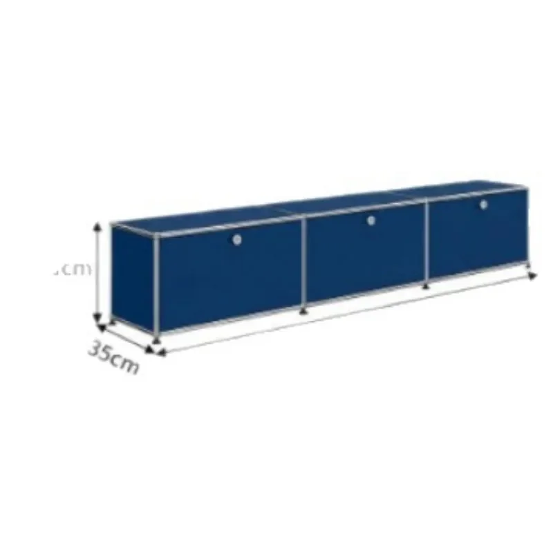 Modern Stainless Steel TV Stand Light Luxury Media Console Simple Storage Cabinet for Living Room Dining Area