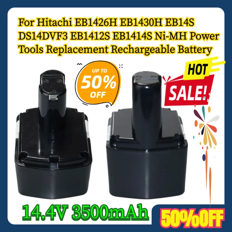 

For Hitachi EB1426H EB1430H EB14S DS14DVF3 EB1412S EB1414S 14.4V 3500mAh Ni-MH Power Tools Replacement Rechargeable Battery