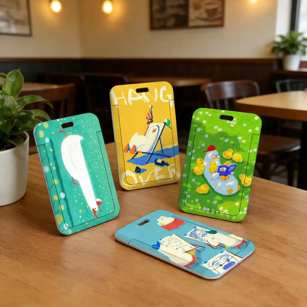 

Симпатичные держатели для карт S-Ssebong Kim с ремешками подходят для рабочих удостоверений, проездных билетов, студенческих билетов, идеально подходят в качестве подарков для друзей.