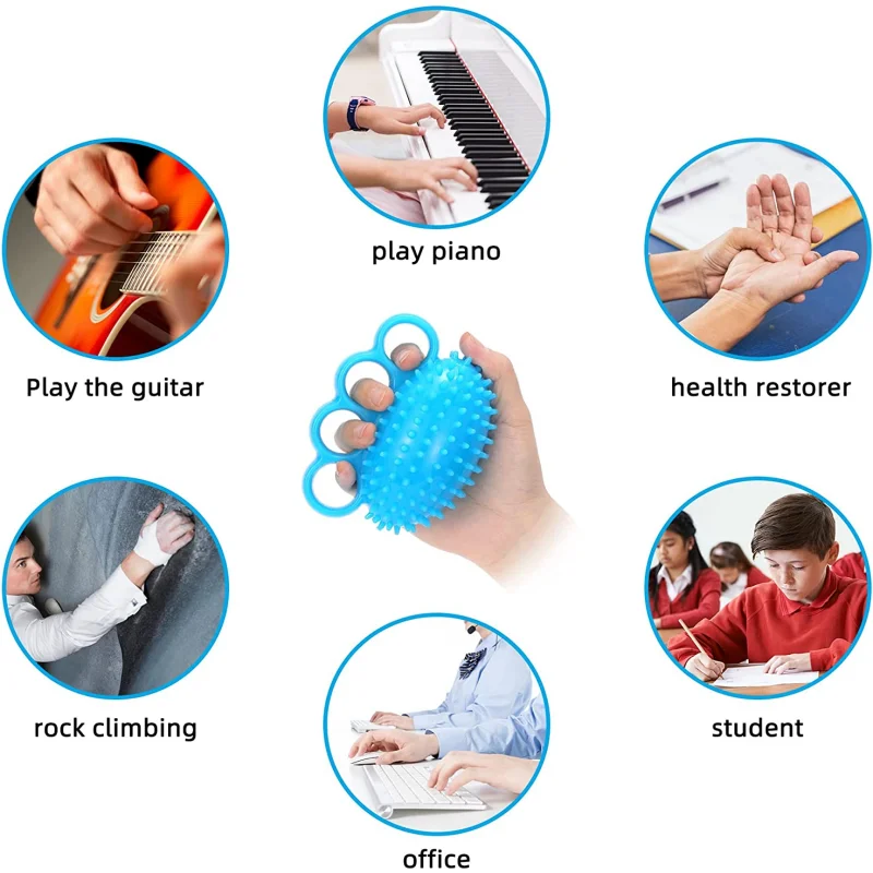 Hand Exercise Ball Finger Therapy Ball Grip Strengthening Improve Flexibility Squeeze Stress Relief Balls Adults Elder Kids