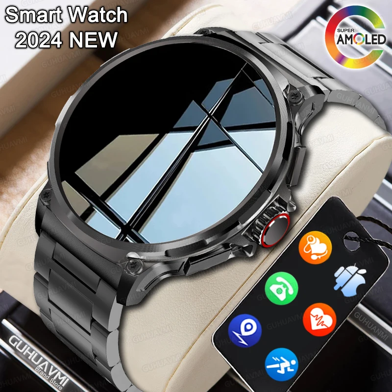 2024 New 710mAh Battery Long Standby Smart Watch Men Bluetooth Call 1.85 Inch HD Screen Fitness Watch Smart Watch For Huawei ios