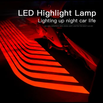 오토바이 프로젝션 램프 오토바이 엔젤 윙 LED 램프, 모토 LED 테일 라이트, 자동차 모토 장식 램프, 수정 부품 