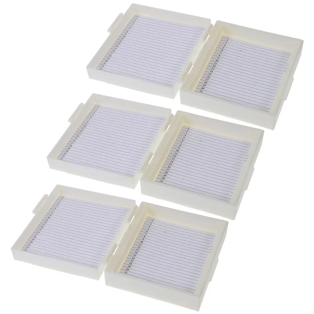 3Pcs Slide Storage Box ABS Microscope Slide Holder Large Capacity Laboratory Supply Scientific Specimens Storage for