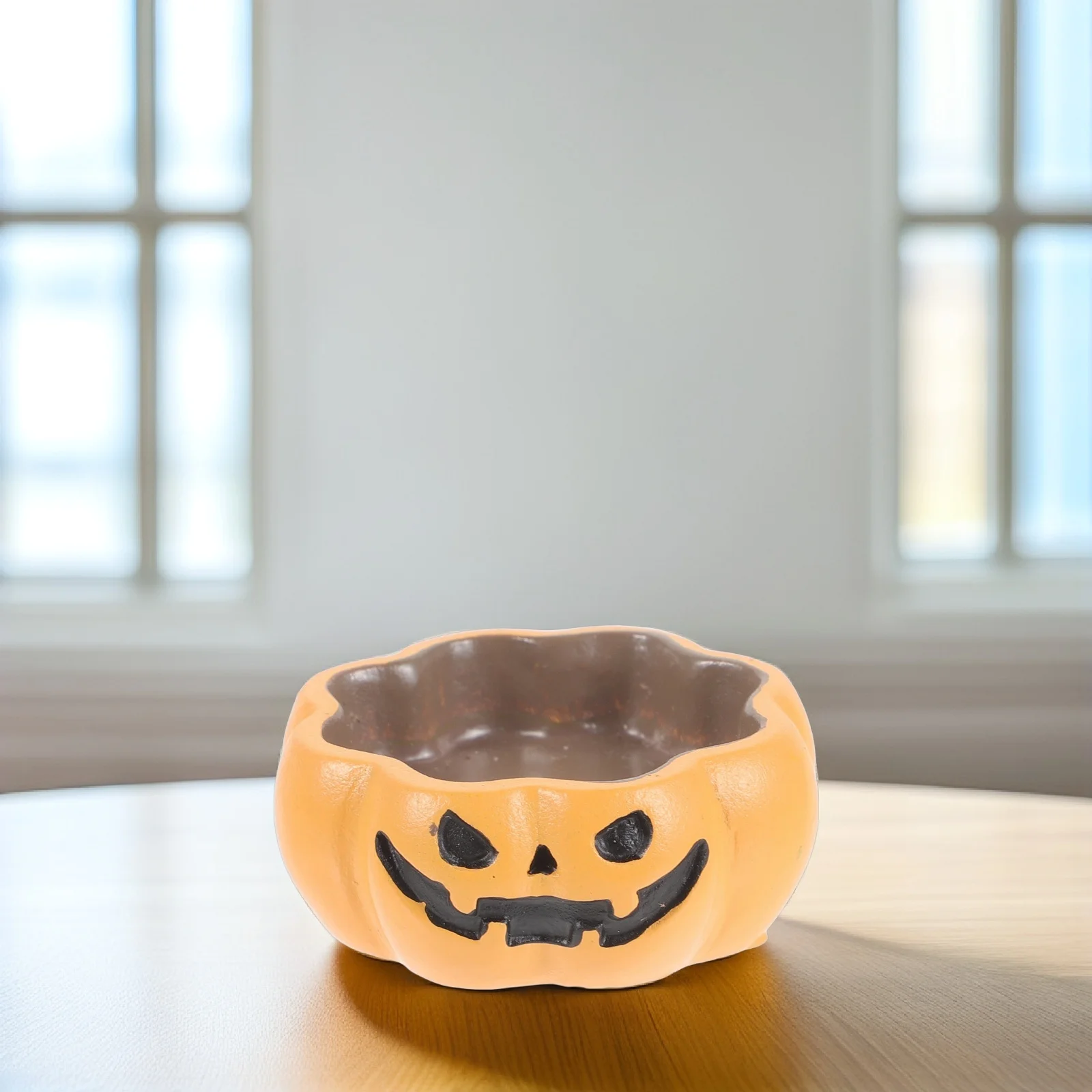 

Reptile Water Bowl Food Container Resin Pumpkin Shape Smooth Stable Terrarium Feeding Dish For Lizard Gecko Turtle