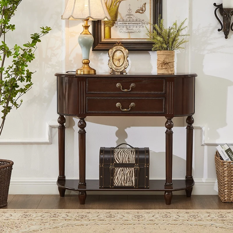 

Mid Century Retro Console Tables With Drawers Storage French Glamour Console Tables Elegant Beauty Meuble Salon Furniture