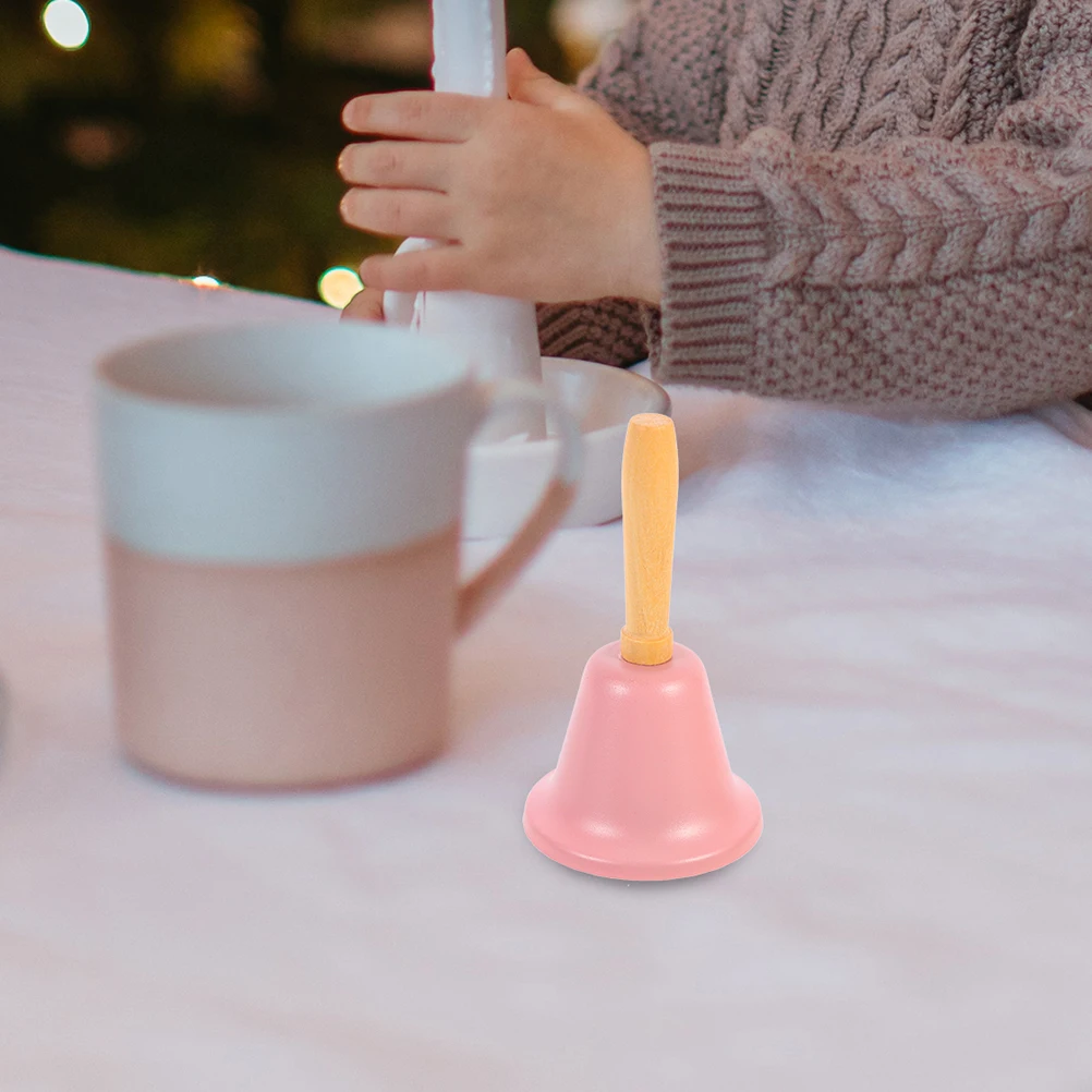 3 قطعة جرس اليد أجراس معدنية بصوت عال مقبض خشبي أحمر أجراس العشاء تدريب الحيوانات الأليفة الفصول الدراسية خدمة جرس إنذار الأناشيد