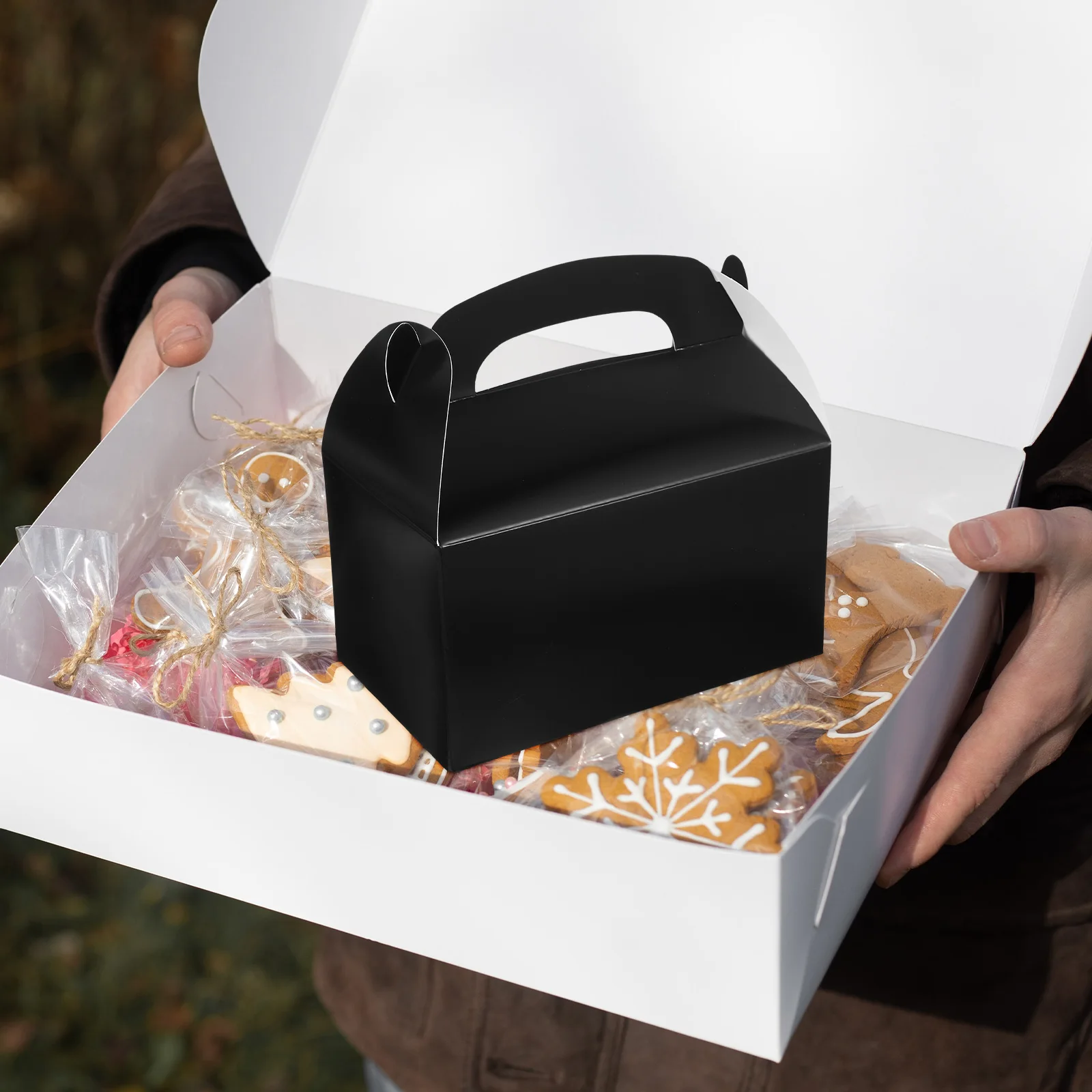 

Cake Packaging Box Cookie Paper Box White Cardboard Holder Gift Boxes C ies Party Favor Small Boxes Portable H Healthy