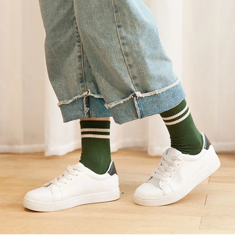 1 Pair Man Striped Casual Socks Standard Thickness Cotton Breathable Funny Unisex Street Fashion Happy Sock Cheap For 1 Uah