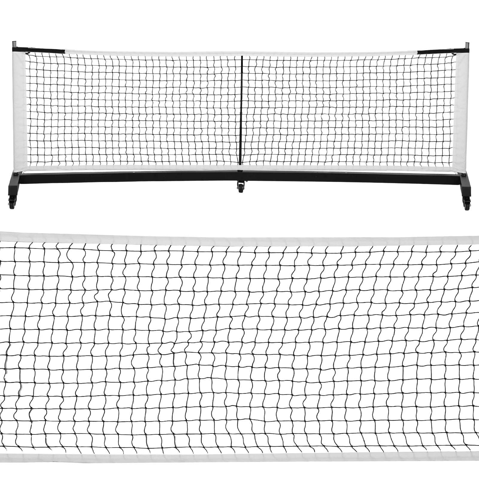 

Aluminum Tube Pickleball Net with Wheels Professional Pickle Ball Game Net Stand 22Ft Lightweight for Tennis Driveway Backyard