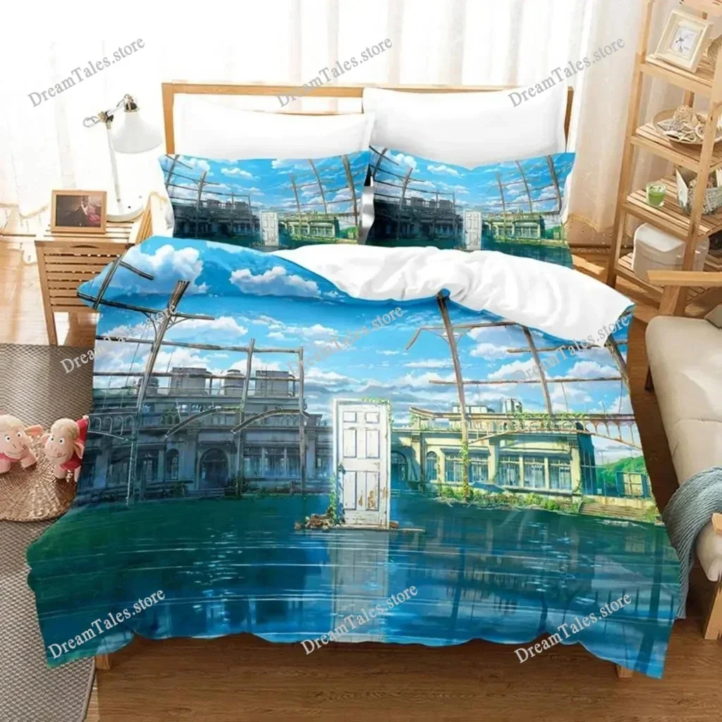 

Anime Movie Suzume No Tojimari Bedding Set Boys Girls Twin Queen Size Duvet Cover Pillowcase Bed Kids Adult Home Textileextile74