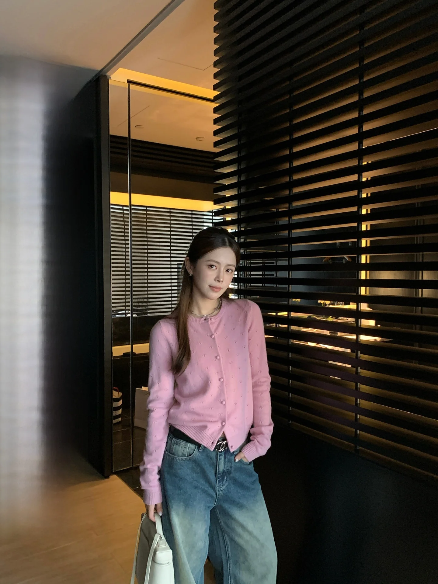 

TeeH Sweet Paw 00 Woolen Knitted Cardigan Women's 2025 New Thin Sweater Outerwear Two Colors Casual Sle Soft Long Sl...