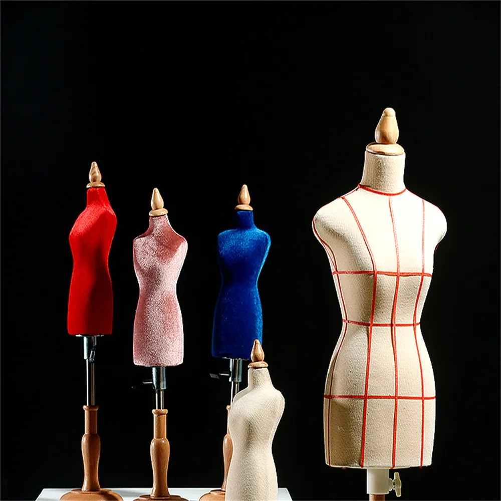 Female Half Body Cloth Mannequin, Professional Scale Teaching Tailor Wood, Manikin Disk Base, Can Pin, 1/4 Sewing Jewellery