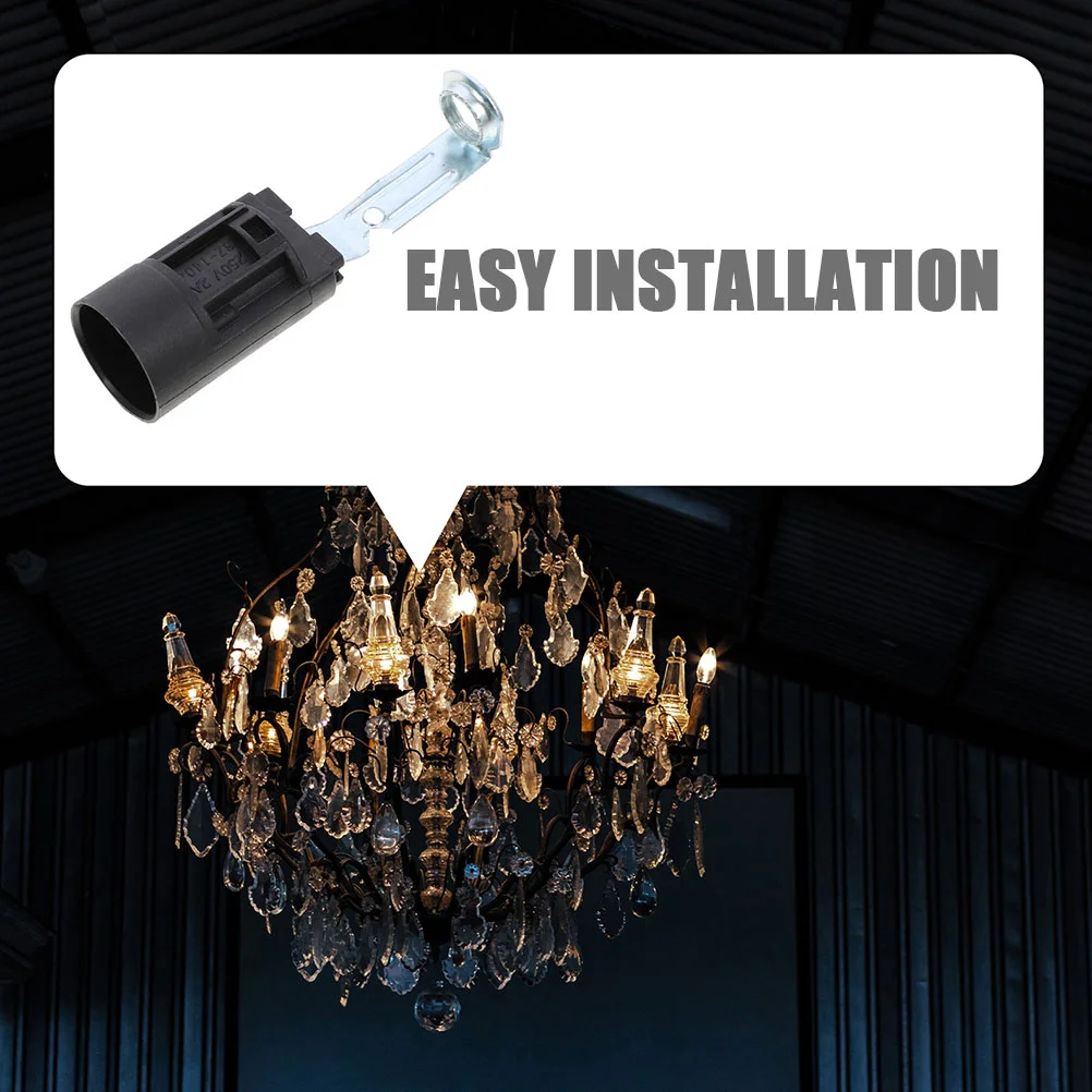 6 Pcs Lamp Holder Sockets Parts Light Bulb Bracket Outlet Replacement Repair Copper E14