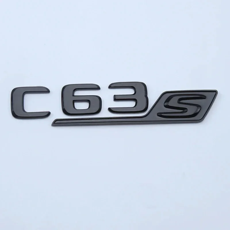 3D ABS Black Chrome Letters for Car Mercedes Benz C63S W205 W204 C43 C63 G65 Logo Sticker Emblem Badge Trunk Auto Accessories