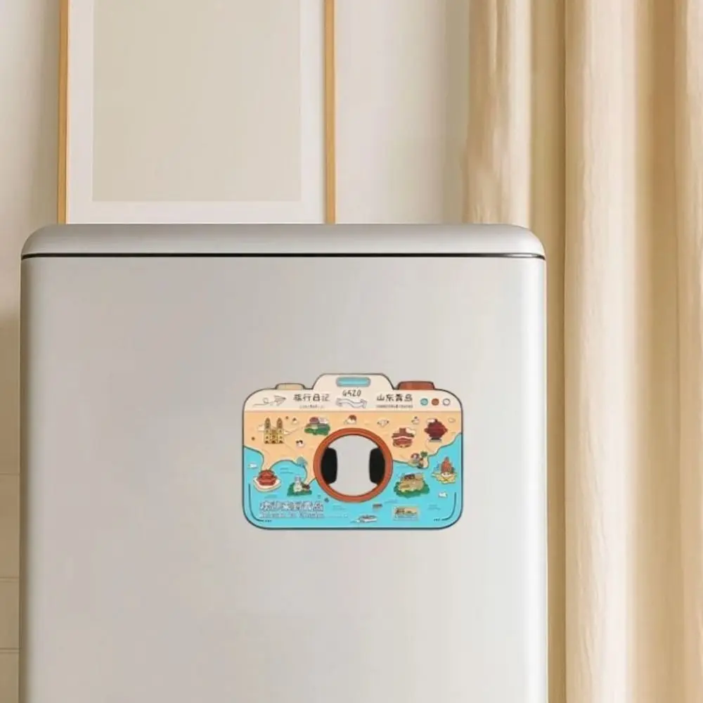 

Dual Purpose Metal Bottle Opener Baking Paint Scenic Spots Design Tourism Opener Alloy Qingdao Theme Beverage Opener Kitchen