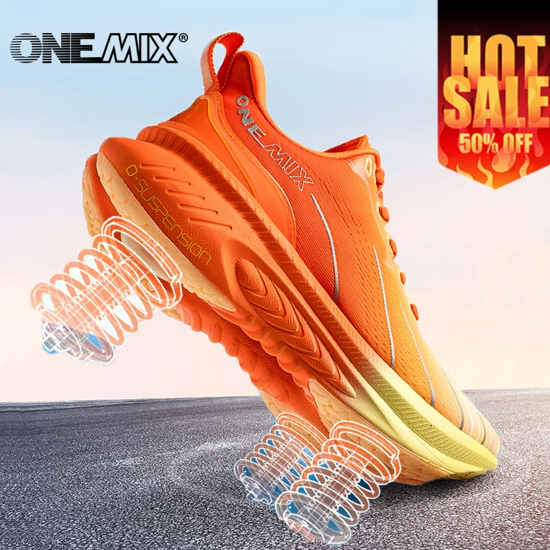 

ONEMIX New Cushioned Running Shoes Women Fall Winter Heavy Runners Lace-up Women Jump Rope Dance Non-slip Outdoor Sneakers