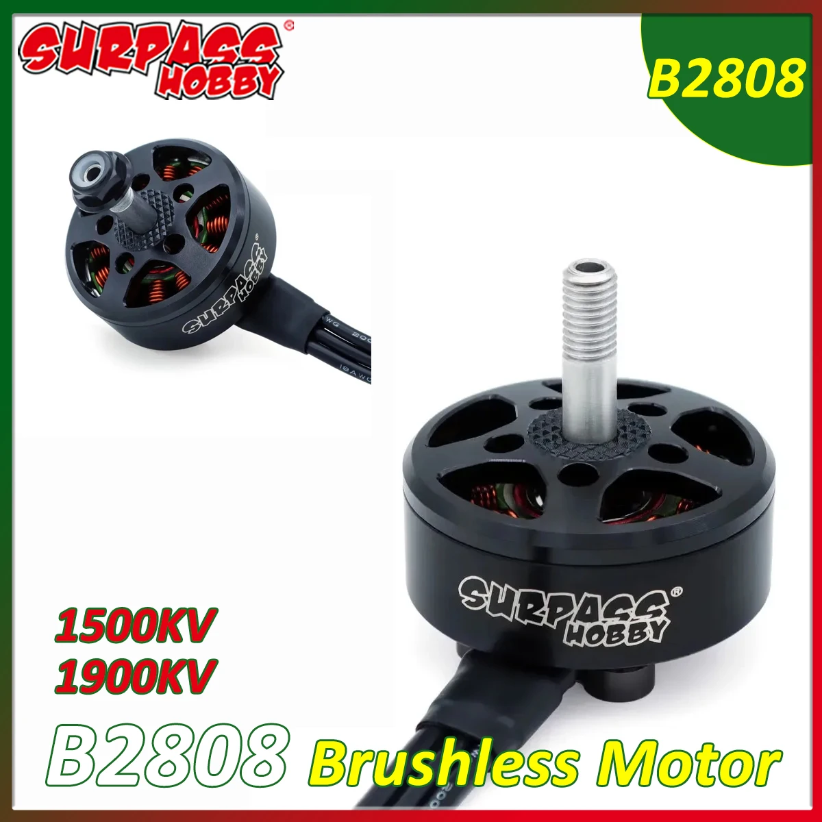 Surpass Hobby B2808 1500KV 1900KV Brushless Motor Outrunner Multi-axis for RC FPV Racing Plane Quadcopter Drone Model Toy Parts