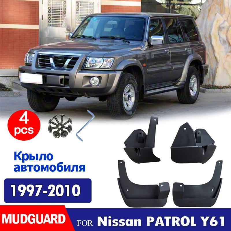 

4x For Nissan PATROL Y61 GRX 4800 1997 1998 1999 2000 2001-2010 Mudguard Fender Mud Flaps Guard Splash Mudflaps Car Accessories