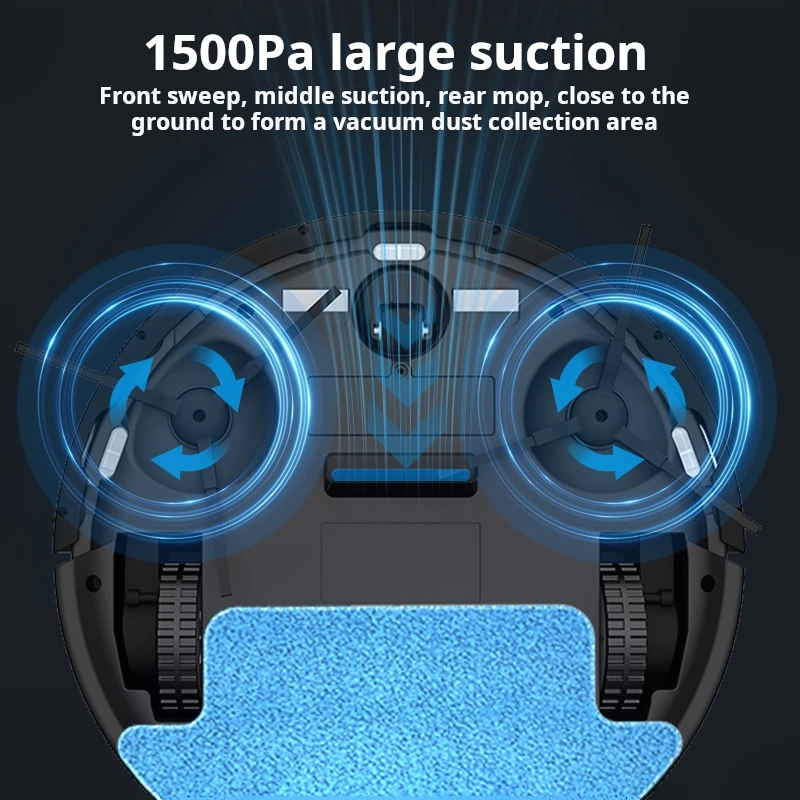 2025 Robot di pulizia intelligente - Spazzatrice, scopa e aspirapolvere automatica 3 in 1 per uso domestico F4-01 con ricarica automatica