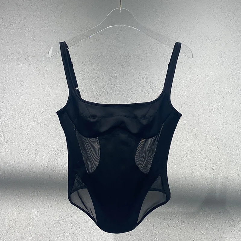 New Spring/Summer 2026 Black Fitted Short Strapless Design Backless Vest Top for Women corset crop top women clothes