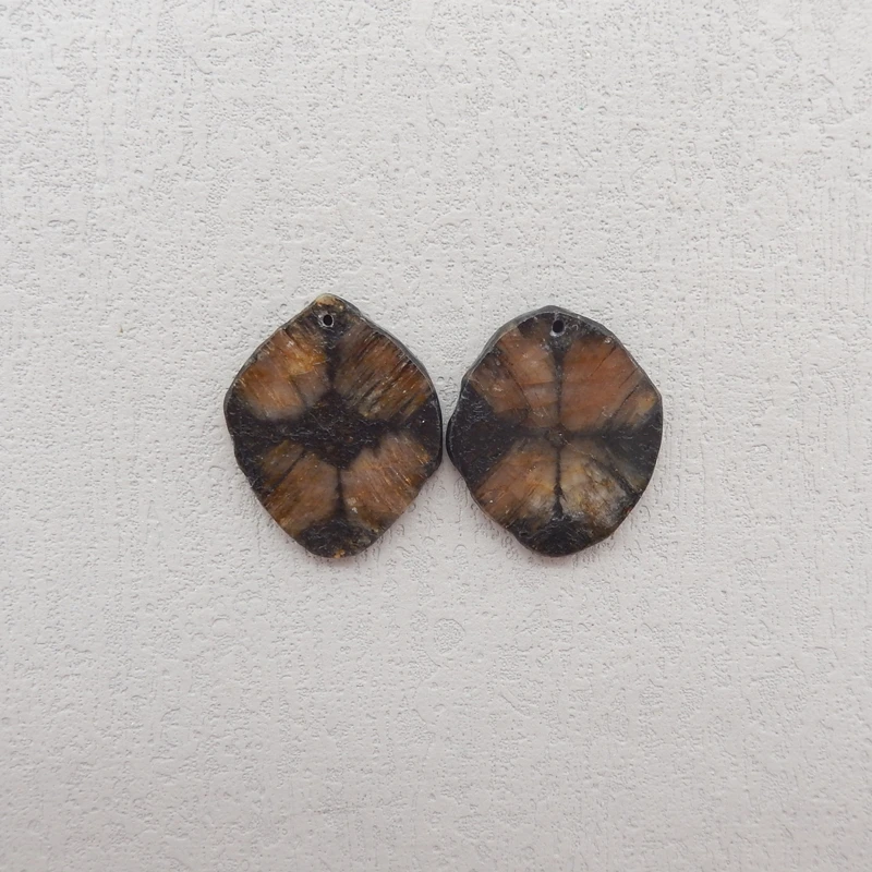 

Серьги из натурального камня с шистоолитом, бусины, модные ювелирные аксессуары для рукоделия, 9,8 г, 28x25x3 мм