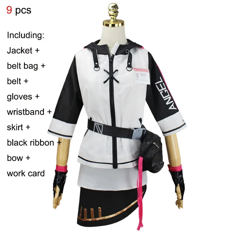 

Game Arknights Exusiai Cosplay Outfit Jacket Full Set Wig Women Men Halloween Carnival Custom Costumesv;6,a'3.k;8,