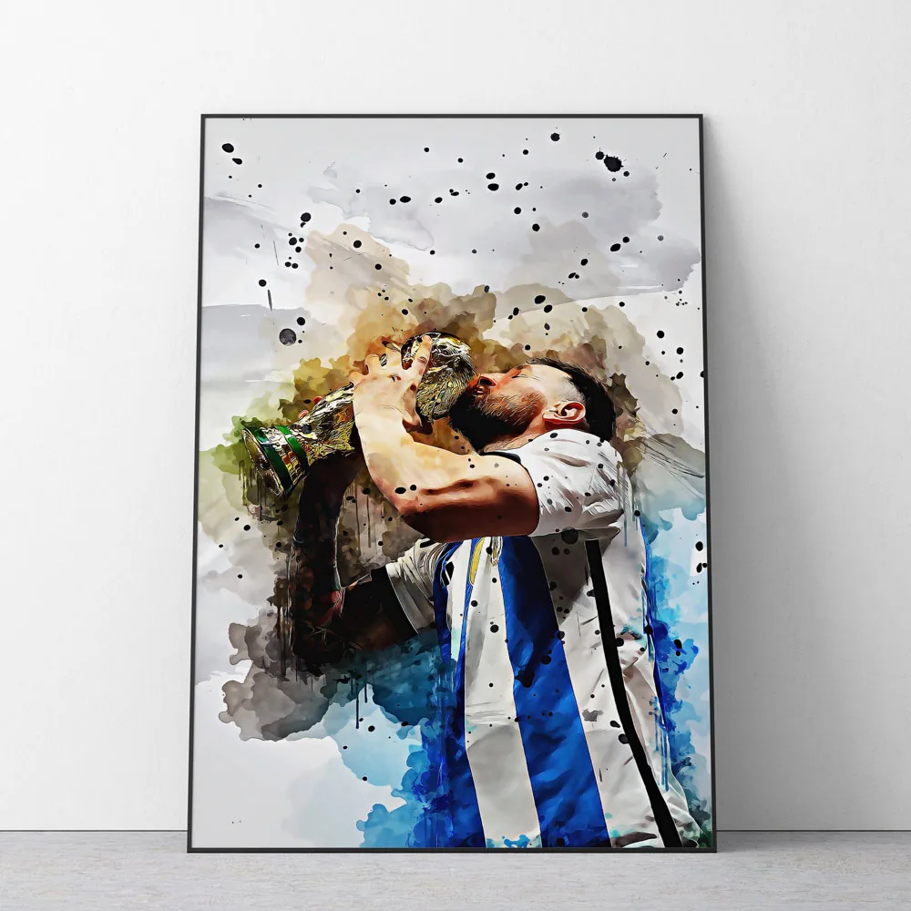 Football Star Messi Ronaldo Poster Wall Art Decoration Painting Without Frame Room Home Decor Soccer Club Fans Collection Gifts