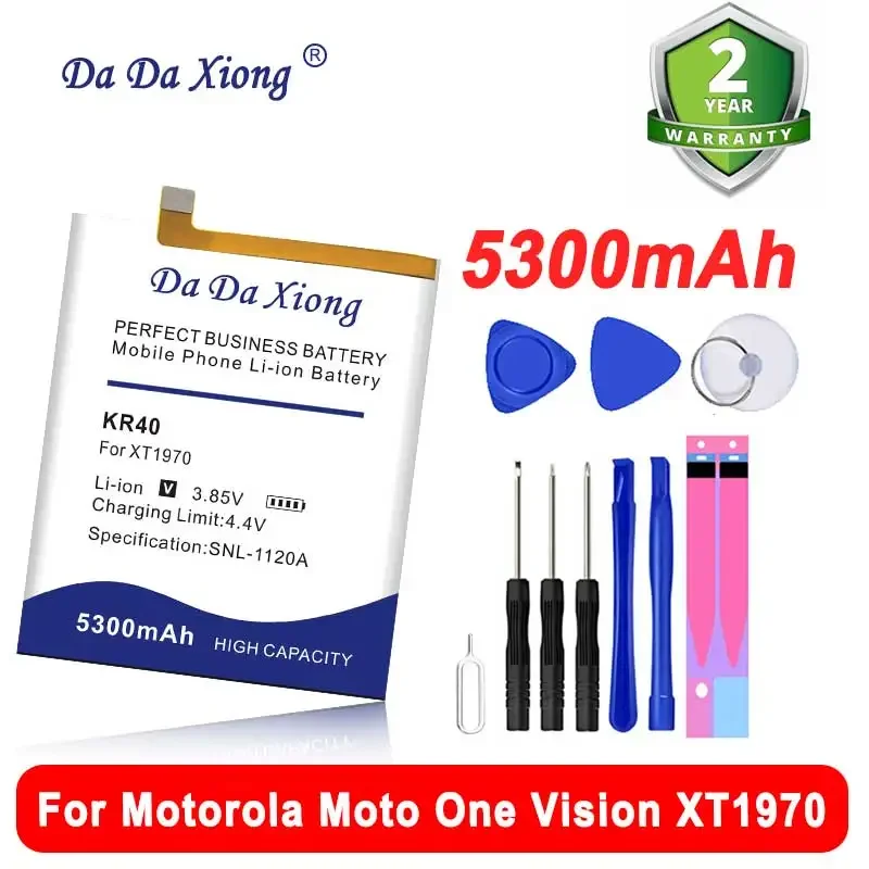 5300mAh KR40 Bateria For Motorola Moto One Vision XT1970 XT2013-1 XT1970-1 Mobile Phone Battery in Stock