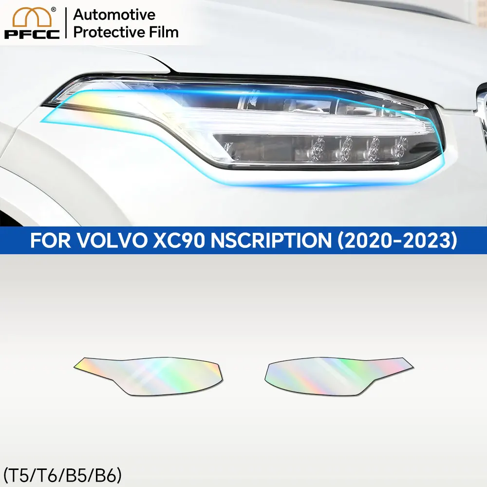 for Volvo XC90 INSCRIPTION 2020-2023 T5 T6 B5 B6 Car Transparent Pre Cut PPF Rearview Paint Protection Film TPU Headlight Film