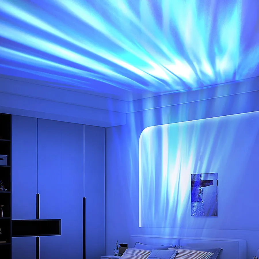 RGB LED Northern Lights Starry Sky Projection Light Night Dreamy DJ Disco 18 Color Party Gift Christmas Atmosphere Lamp F20D3