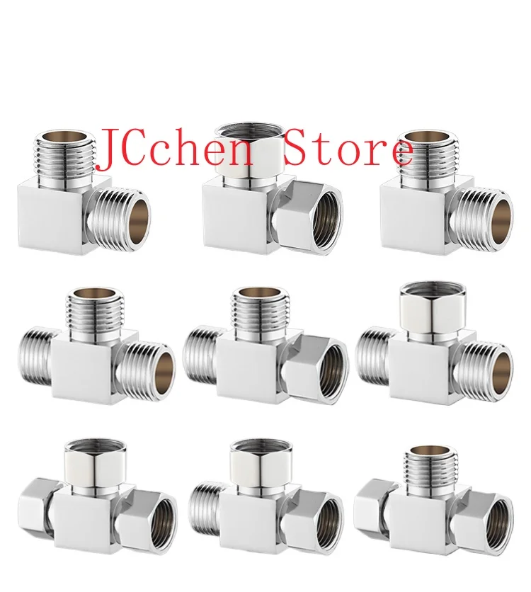 

1/2" BSP Male Female Elbow Union Y Tee 3 Ways Cross 4 Ways Chrome plated Brass Home Garden