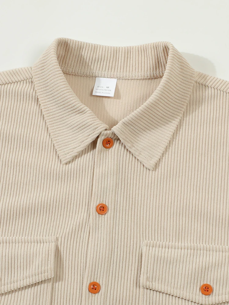 Casual männer Cord Hemd Jacke – Corduroy Button Up Shirt Men Bewertung und Preis