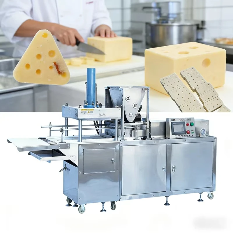 OME Auto Feeding Cheese Machine with Adjustable Thickness and Customizable Shape and Size (triangle Cheese Machine)