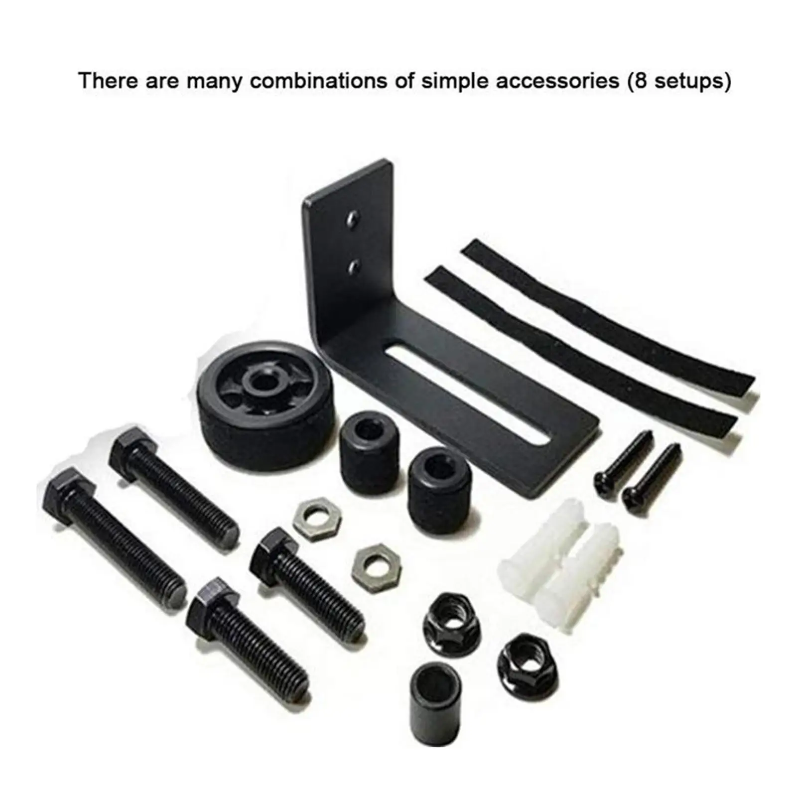 Loviver Adjustable Wall Mount Sliding Barn Door Bottom Floor Guide Hardware Kit