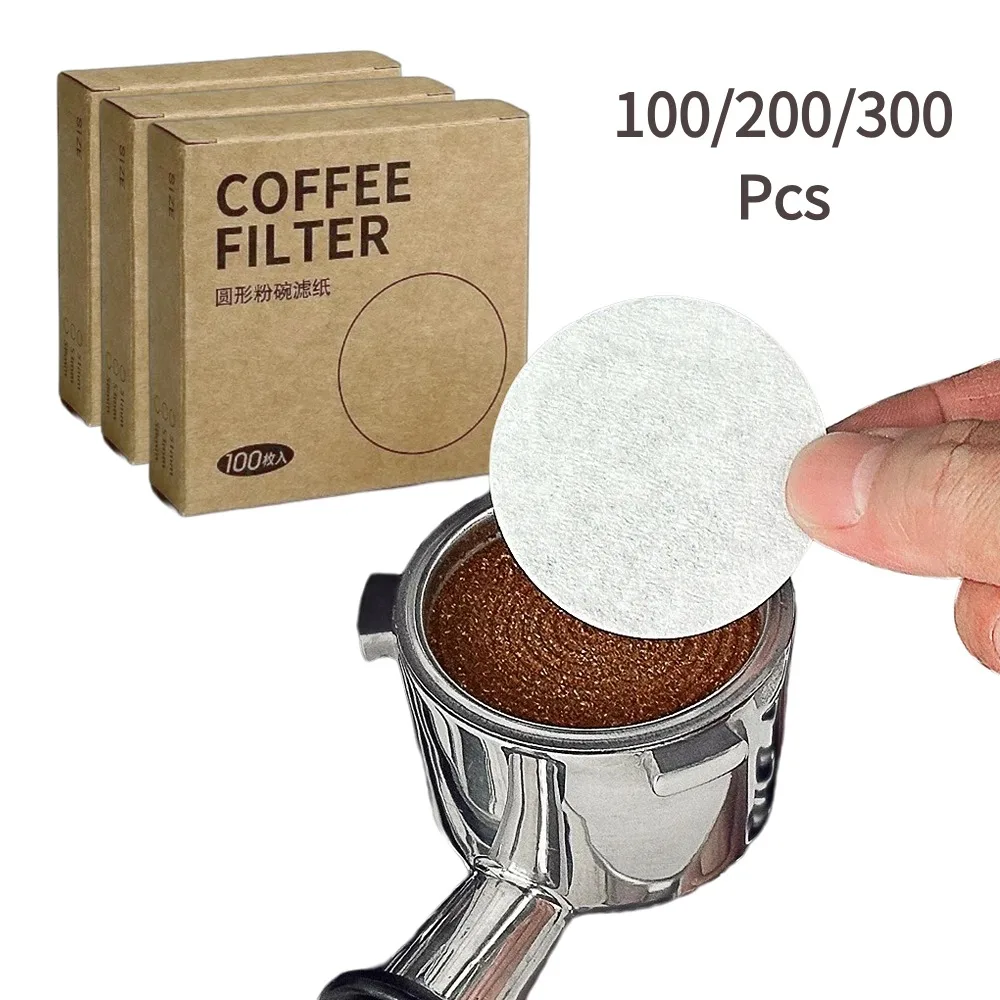 100/200/300 Stück Espresso-Papierfilter, Espresso-Kaffeemaschine, Einweg-Espresso-Filter, Puck-Bildschirm, Siebträgerpapier, kompatibel