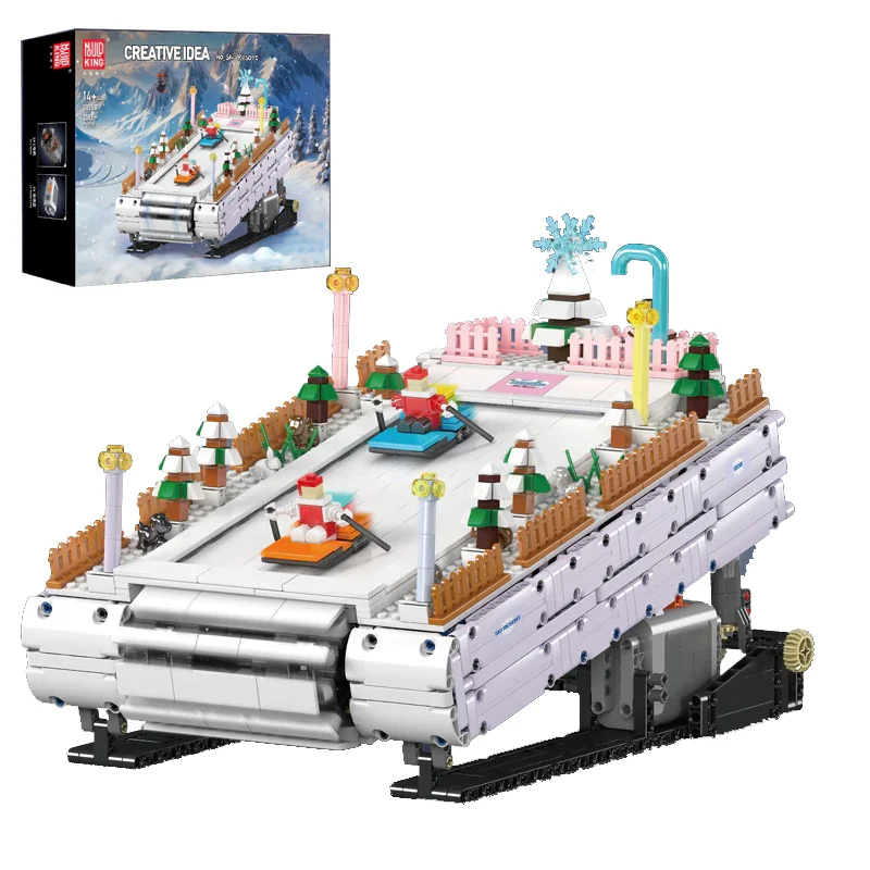 Technical MOC MouldKing 10158 Christmas Tree Ski Resort Ski Field Model 2181PCS Building Blocks Brick Puzzle Toys Christmas Gift