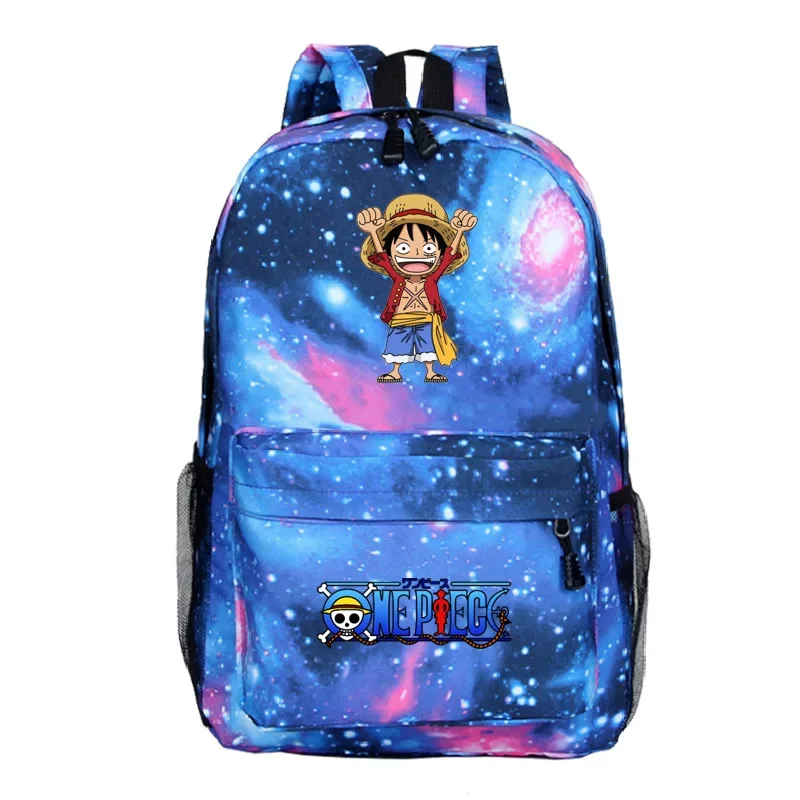 ONE PIECE Luffy Zoro Backpack for Boys Anime Backpacks Students School Bags Children Cartoon Bookbag Mochila Teens Travel Bag