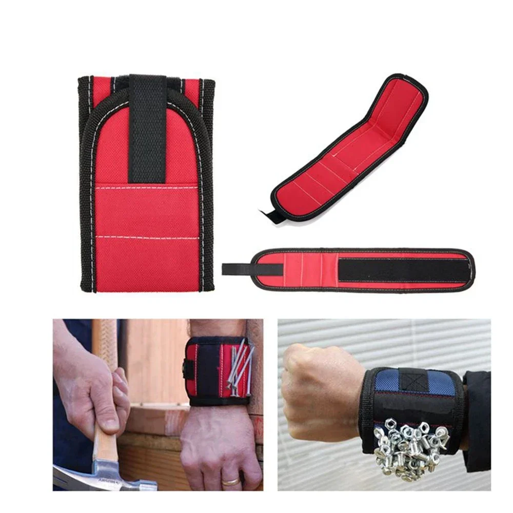 Krachtige Magnetic Wristband Portable Tool Bag for Screw Nail Nut Bolt Drill Bit Repair Kit Organizer Storage