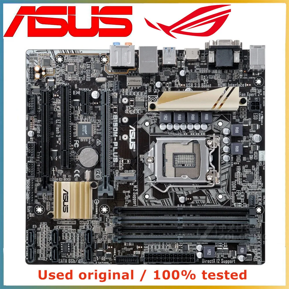 

For ASUS B150M-PLUS Motherboard LGA 1151 DDR4 64G For Intel B150 Desktop Mainboard SATA III PCI-E 3.0 X16