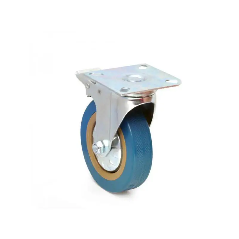 1 Pc 4 Inch Pvc Universal Wheel Flat Bottom Industrial Caster Cart Freezer Trolley Cross Border Manufacturer Supply