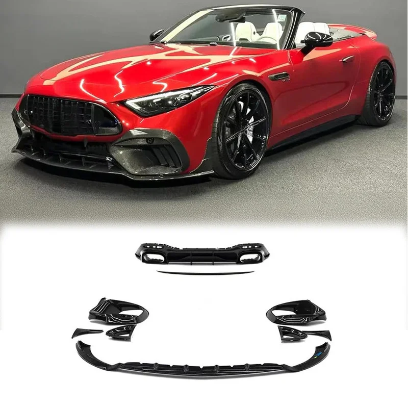 High Quality B Style Front Bumper Lip Side Skirts Rear Lip and Rear Wing Body Kit for Sports Coupe Off-Road